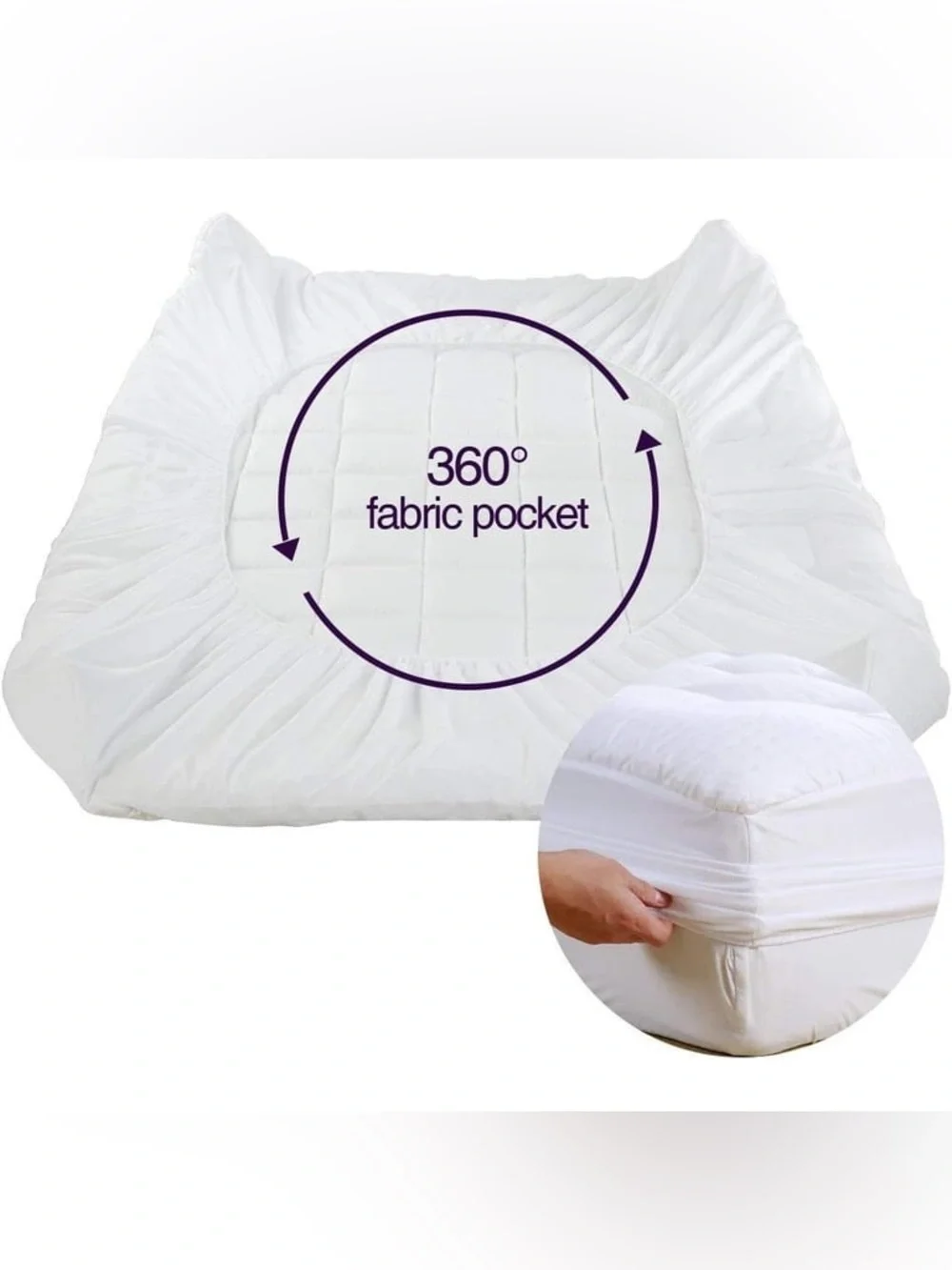 Eastland White Quilted Mattress Topper